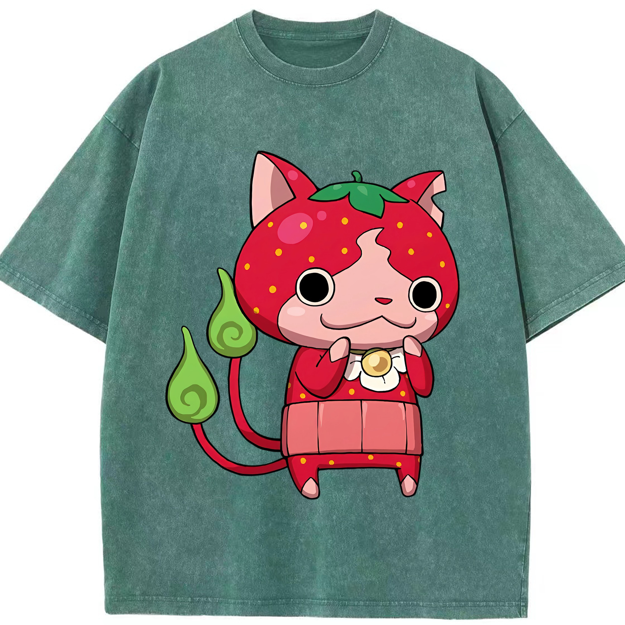 （画像用） 妖怪ウォッチ Yo-kai Watch 綿100% ヴィンテージ風 半袖Tシャツ（フロントプリント）